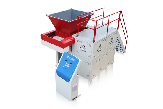 PVC PET 단일 샤프트 쉐리딩 머신 플라스틱 폐기물 재활용 머신 PLC 제어