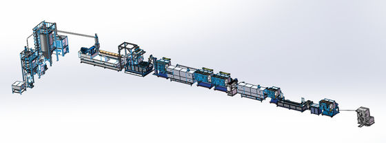 PET 폴리에스터 스트랩 제조 기계 전기 난방 120 - 800kg/h